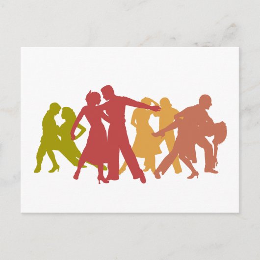 Kleurrijke Latijnse dansers Briefkaart (Voorkant)
