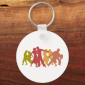 Kleurrijke Latijnse dansers Sleutelhanger (Voorkant)