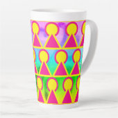 Kleurrijke Latte Mok (Rechterhoek)