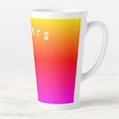 Kleurrijke latte Mok regenboogkleuren - Cheers (Rechts)