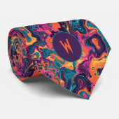Kleurrijke Lava Abstracte Stropdas (Opgerold)