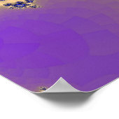 Kleurrijke Lavendel en Blauwe Fractal Poster (Hoek)