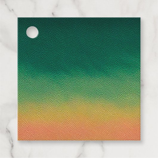 Kleurrijke Leather Art Gift Labels (Voorkant)