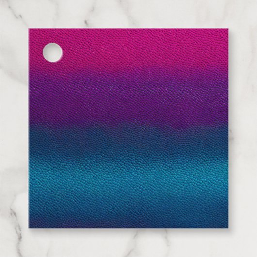 Kleurrijke Leather Art Gift Labels (Voorkant)