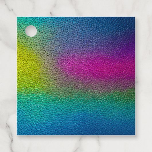 Kleurrijke Leather Art Gift Labels (Voorkant)