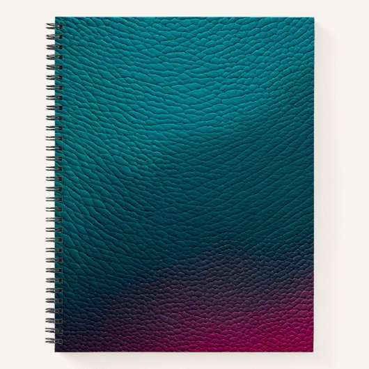 Kleurrijke Leather Art Spiral Notitieboek (Voorkant)