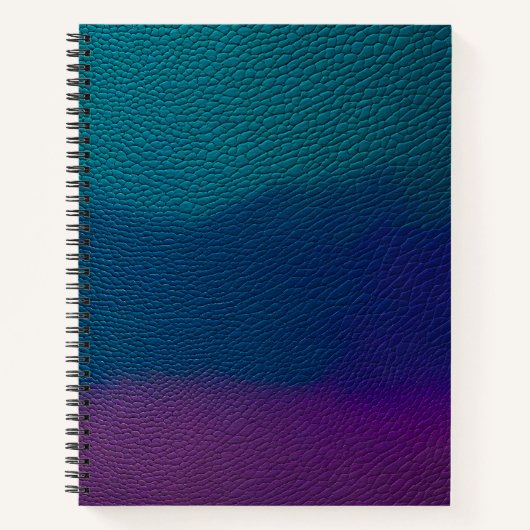 Kleurrijke Leather Art Spiral Notitieboek (Voorkant)