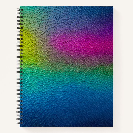 Kleurrijke Leather Art Spiral Notitieboek (Voorkant)