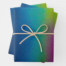 Kleurrijke Lederen Art Wrapping Paper Sheets