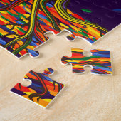 Kleurrijke lederregenboogboom met heldere kleuren legpuzzel (Zijkant)