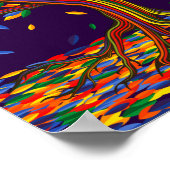 Kleurrijke lederregenboogboom met heldere kleuren poster (Hoek)