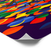 Kleurrijke lederregenboogboom met heldere kleuren poster (Hoek)