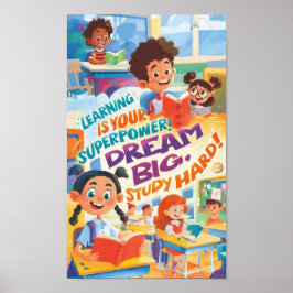 Kleurrijke Leerposter voor Kinderen Poster