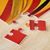 Kleurrijke Leeuw digitale kunst Legpuzzel (Zijkant)