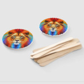 Kleurrijke leeuw handwaaier (Niet-gemonteerd)