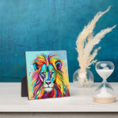 Kleurrijke Leeuw Hoofd Portret Fotoplaat (Insitu)