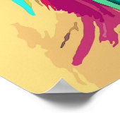 Kleurrijke Leeuw Hoofd Portret Poster (Hoek)