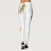 Kleurrijke Leeuw Leeuw op elke kleur Leggings (Achterkant)