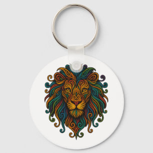 Kleurrijke Leeuw Sleutelhanger