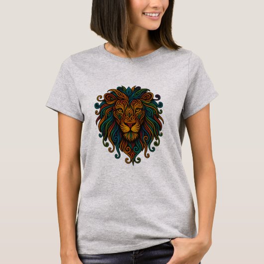 Kleurrijke Leeuw T-shirt (Voorkant)