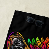 Kleurrijke Leeuw Tekening Strandlaken (In situ)