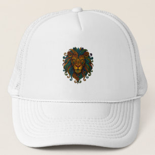 Kleurrijke Leeuw Trucker Pet