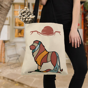 Kleurrijke Leeuw Wildlife Tote Bag