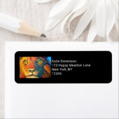 Kleurrijke leeuwenkop Portret Oil Painting Etiket (Insitu)