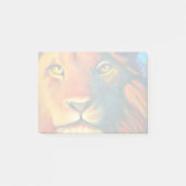 Kleurrijke leeuwenkop Portret Oil Painting Post-it® Notes (Voorkant)