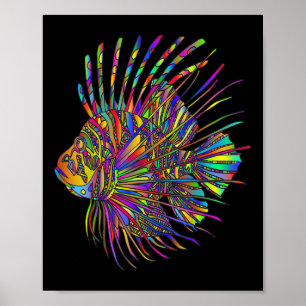 Kleurrijke Leeuwvis Leeuw Vis Poster