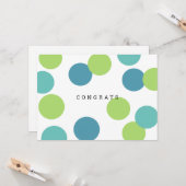 Kleurrijke lege felicitatieskaart kaart (Voorkant / Achterkant in situ)