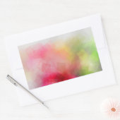 Kleurrijke lege Sjabloon aangepaste moderne Abstra Rechthoekige Sticker (Envelop)