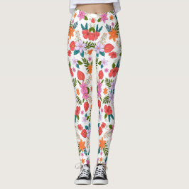 Kleurrijke legging met een levendig bloemmotief 