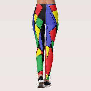 Kleurrijke Leggings Abstracte Kleuren
