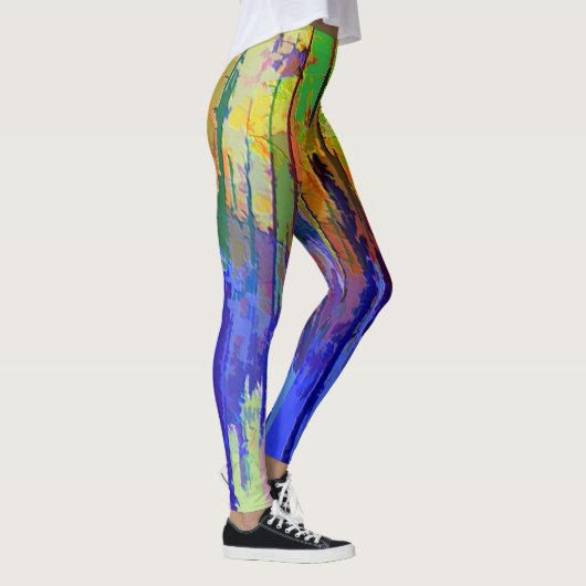 Kleurrijke Leggings met abstract ontwerp (Rechts)