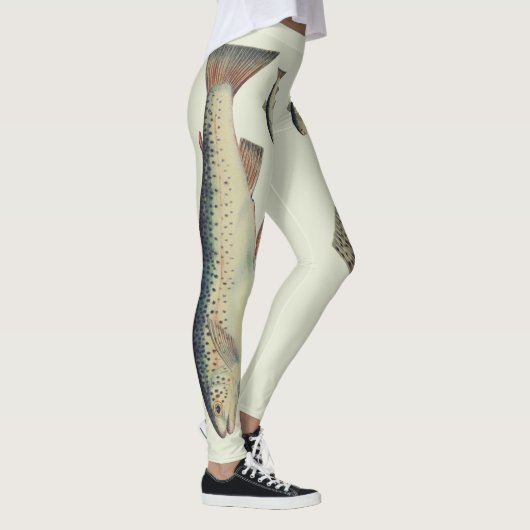 Kleurrijke leggings ter illustratie van  zalm (Rechts)