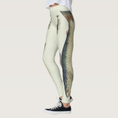 Kleurrijke leggings ter illustratie van  zalm (Links)