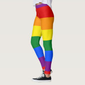 Kleurrijke leggings van de regenboogvlag (Links)