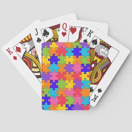 Kleurrijke legpuzzel pokerkaarten (Achterkant)