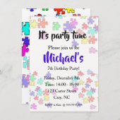 Kleurrijke legpuzzelstukken kaart (Voorkant / Achterkant)