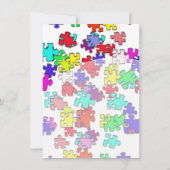 Kleurrijke legpuzzelstukken kaart (Achterkant)