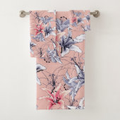 Kleurrijke lelies patroon bad handdoek (Insitu)