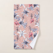 Kleurrijke lelies patroon bad handdoek (Handdoek)