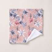 Kleurrijke lelies patroon bad handdoek (Wasdoekje)