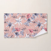 Kleurrijke lelies patroon bad handdoek (Handdoek)