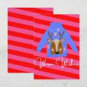 Kleurrijke lelijke trui niet-foto kerst Kaart (Voorkant / Achterkant)