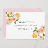 Kleurrijke Lente Bloemen 80ste Verjaardag Bedankkaart (Voorkant / Achterkant)