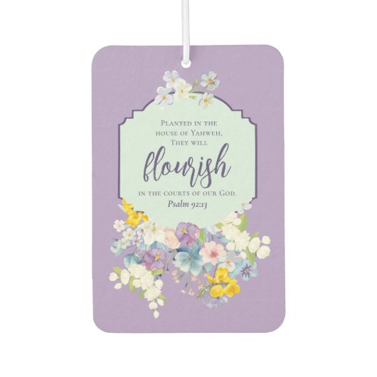 Kleurrijke lente Bloemen Bijbel Luchtverfrisser (Voorkant)