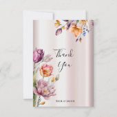 Kleurrijke lente bloemen dank je wel kaart (Voorkant)