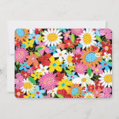 Kleurrijke Lente Bloemen Foto Meisje 10e Verjaarda Kaart (Achterkant)